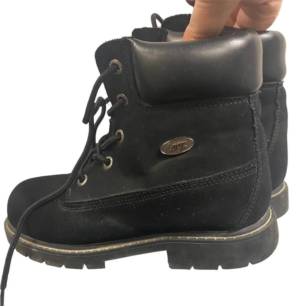 LUGS black lace up chukka boots little boys kids youth size 1.5